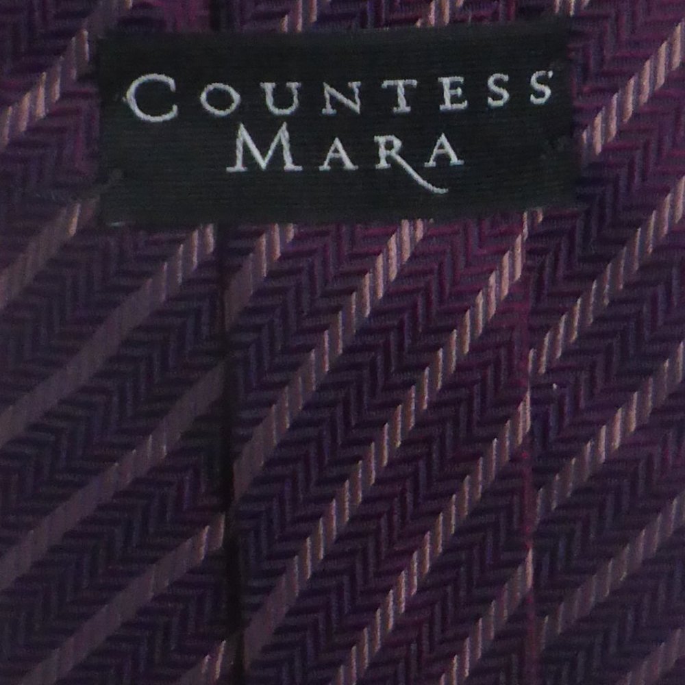 Countess Mara, handmade pure silk tie, Made In Italy